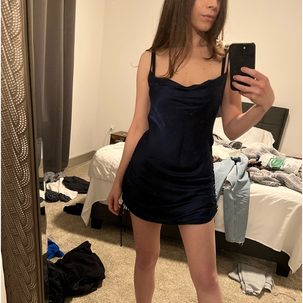 Wilfred only ruched classic navy dress